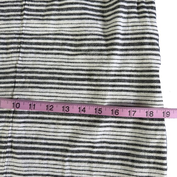 GAP Striped Sleeveless Linen-Rayon Shift Dress w/ pockets M – Black & White - Picture 10 of 11